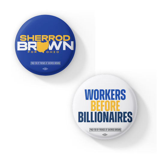Workers Before Billionaires Button Pack